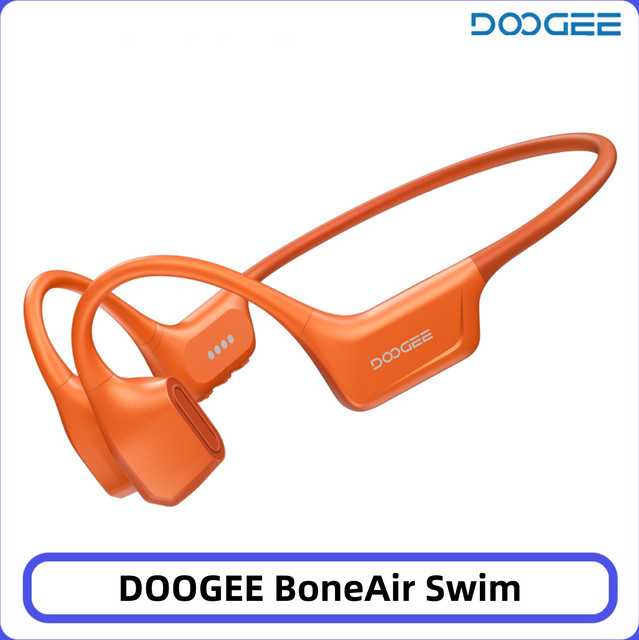 DOOGEE BoneAir Swim Bone Conduction Kopfhörer in Orange mit Bluetooth 5.4, IP68 wasserdicht, Open Ear Sportkopfhörer für Laufen und Radfahren - Bild 1