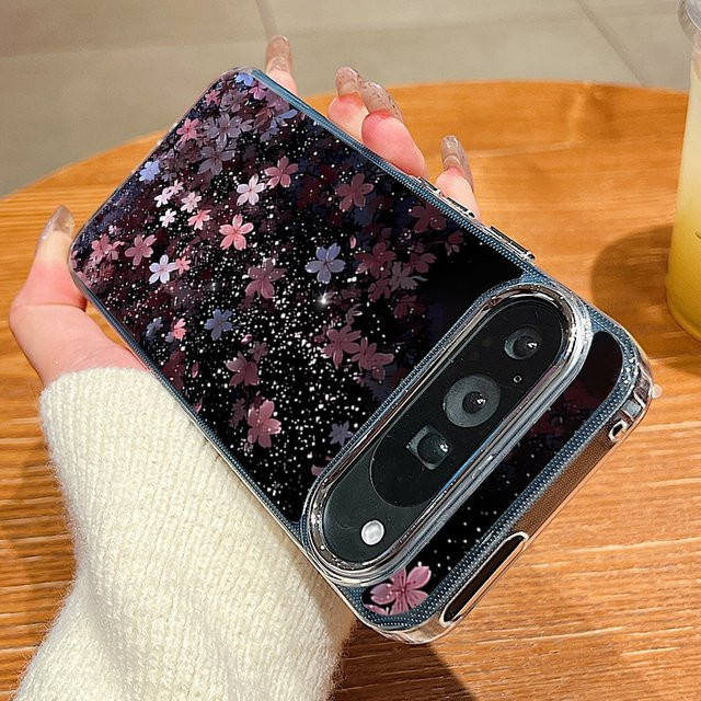 Stoßfeste Kirschblüten Handyhülle aus transparentem TPU für Google Pixel 10 9 8 7 Pro XL 7A 8A 9A - Bild 1
