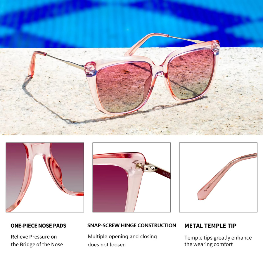 Maxjuli Sonnenbrille Cat Eye, Vollrand, pink, Unisex, Kunststoff - Bild 3