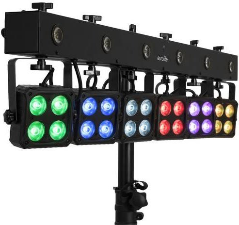 Eurolite KLS-180/6 Kompakt-Lichtset DMX LED-Effektstrahler in Schwarz mit RGBW-Multicolor-Effekten - Bild 1