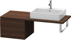 Duravit Unterschrank L-Cube in Nussbaum gebürstet mit einem Auszug, Breite: 52 cm, Tiefe: 54,7 cm, Höhe: 40 cm - Bild 1
