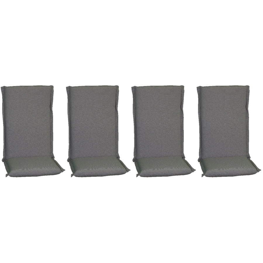 Beo Sitzauflage Hochlehner Atlanta 4er-Set Hellgrau aus Baumwolle und Polyester - Bild 2