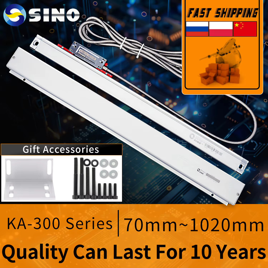 SINO KA300 Hochpräzise lineare Waage mit optischem Lineal, 5 μm Genauigkeit, 5 V TTL, Hublänge: 620 mm bis 1020 mm - Bild 2