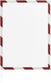 Magnetoplan Magnetofix Magnetrahmen SAFETY A3, 5 Stück, rot-weiß - Bild 1