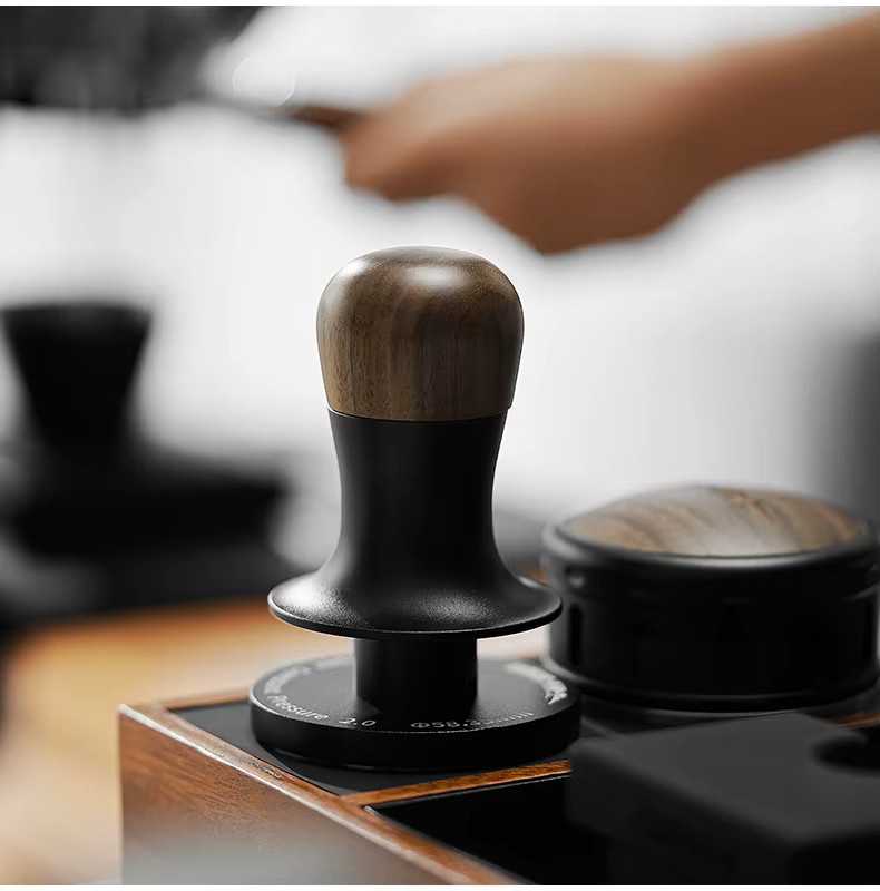 MHW-3BOMBER Espresso Tamper mit konstantem Druck aus Holz für flache Siebträger, Durchmesser: 45,5 mm bis 58,5 mm - Bild 2