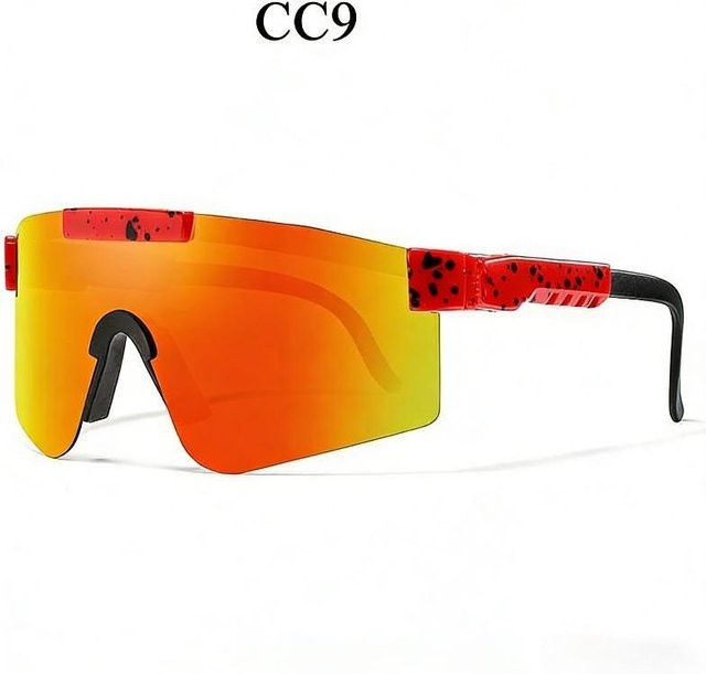 Paslu Sonnenbrille, Unisex, Vollrand, Plastic, Orange, Wrap - Bild 1