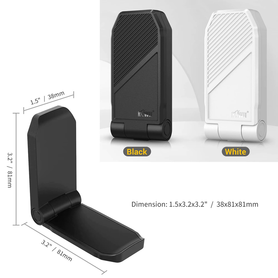 KIWIFOTOS 2er Pack Kopfhörerhalterung für Gaming Headsets, faltbarer Wandhalter und Schreibtisch-Haken in Schwarz - Bild 5