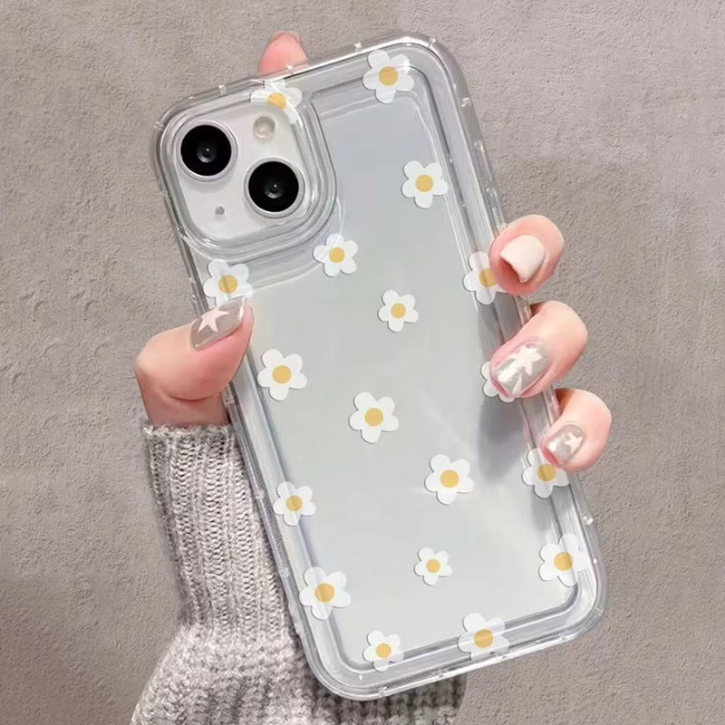 Transparente SKCCM Handyhülle mit Blumen- und Honigbienen-Design für iPhone 17 Pro Max, 16 Plus, 15 Pro, 14, 13, 12, 11 und 17Air, 16E - Bild 2