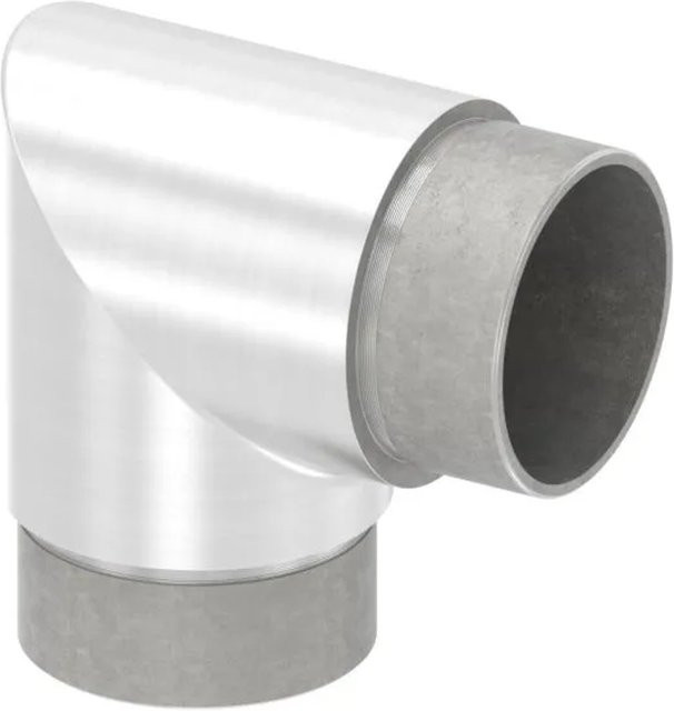 FeNau Rohrbogen 90 Grad Eng V2A Edelstahl Silber Durchmesser: 48,3 mm, Wandstärke: 2,0 mm - Bild 1