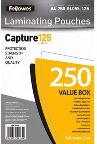 Fellowes Laminierfolien Capture DIN A4, 125 Micron, transparent, 250 Stück - Bild 2