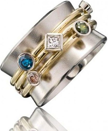 Wucifang Jewelry Ring, Gold, Zirkonia, Damen - Bild 1