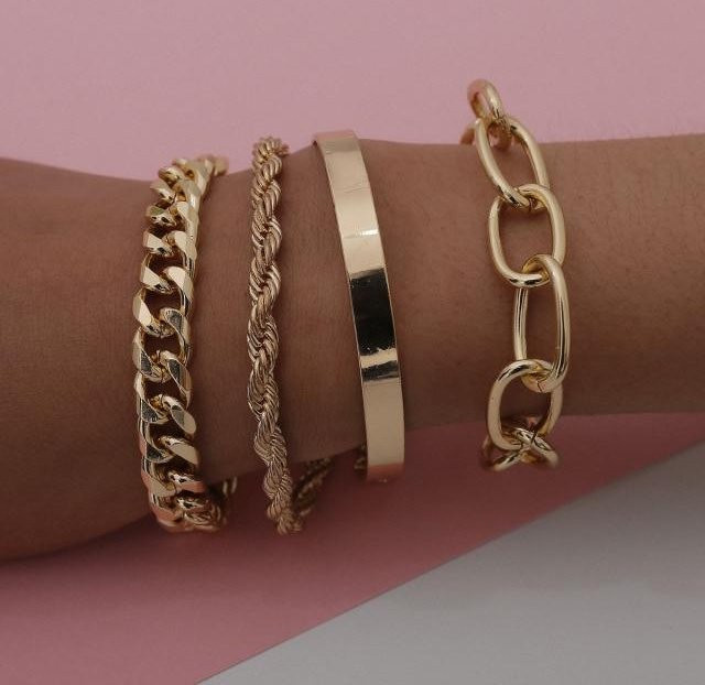 Allbestart Armband-Set, Messing, Gold, Damen - Bild 1