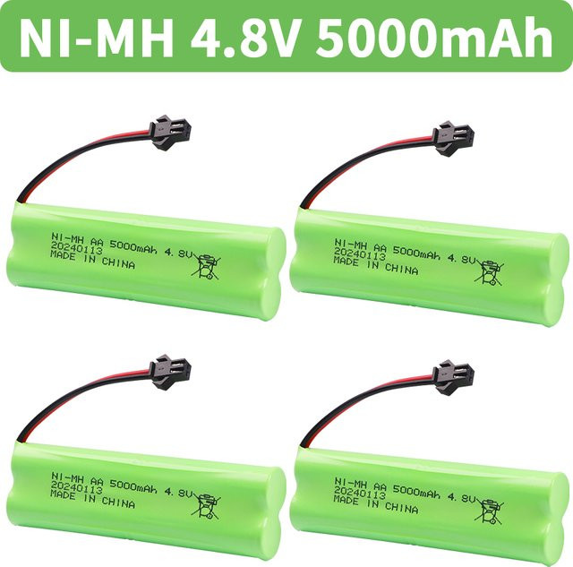 Jiaojiren 4,8 V NiMH AA Akku-Pack mit 5000mAh in Grün für RC Spielzeug Autos, Roboter und Boote - Bild 1