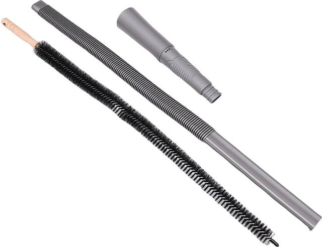 Musysh Trocknerentlüftungsreiniger-Set mit Fusselentfernerbürste und flexiblem Schlauch in Grau - Bild 1