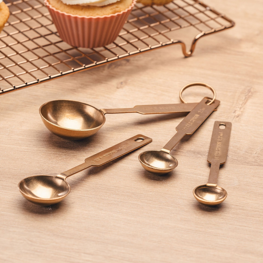 Dr. Oetker Messlöffel-Set Vintage Oster Manufaktur, 4-teilig, Kupfer und Gold aus Edelstahl - Bild 2