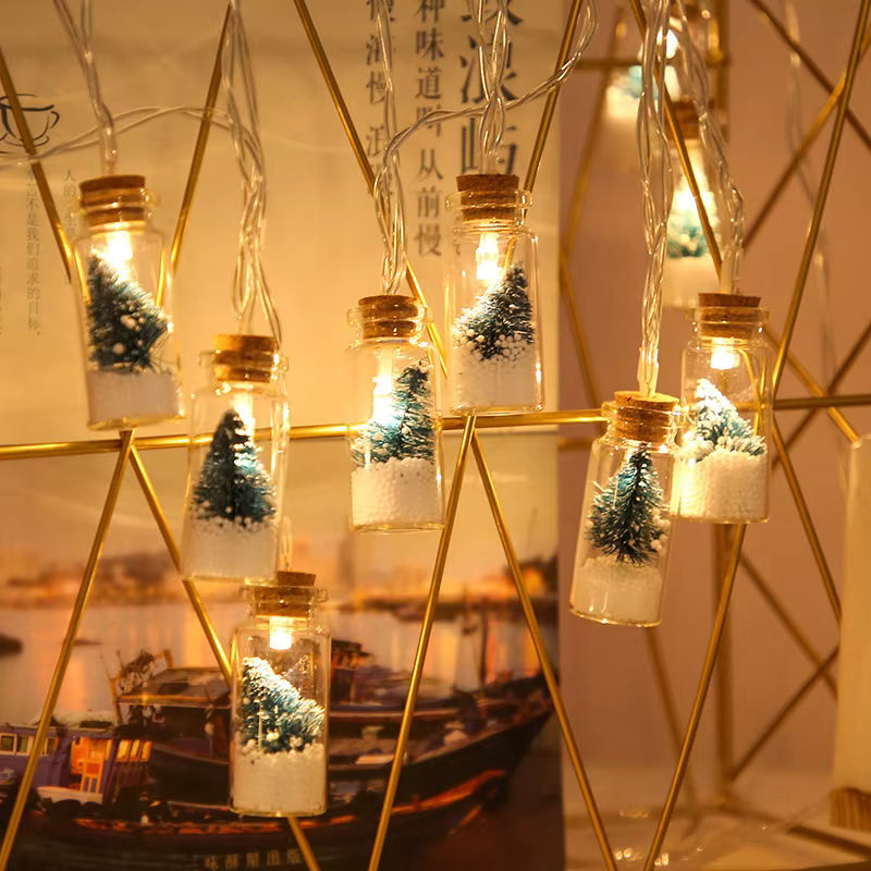 LED Weihnachts Wunschflaschen Lichterkette mit 10 LEDs in Transparent und Warmweiß, 1,5 m Länge - Bild 6