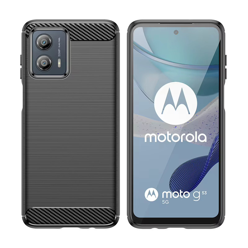 Stoßfeste Schutzhülle aus Soft Silicone TPU für Motorola Moto G53 5G in Schwarz - Bild 3