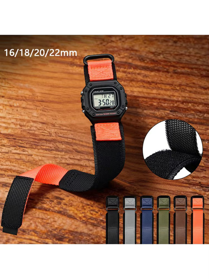 strapfreak Uhrenarmband Nylon, Schwarz, Unisex - Bild 4