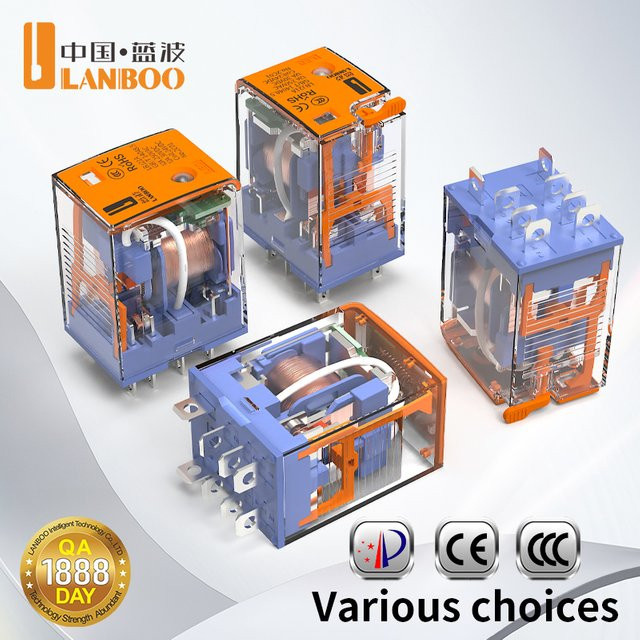 LANBOO J21A Konventionelles Zwischenrelais mit optionalen Spannungen DC12V, DC24V oder AC220V - Bild 1