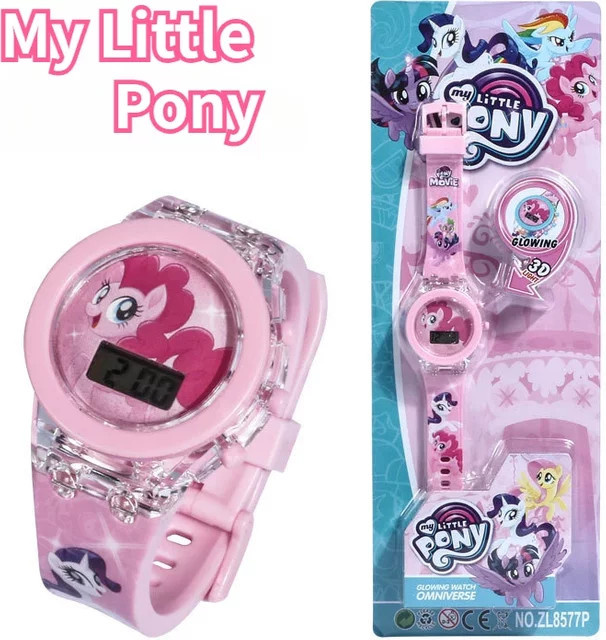 Bandai My Little Pony Leuchtende Uhr für Kinder in Pink als Nachtlicht und Spielzeug - Bild 1