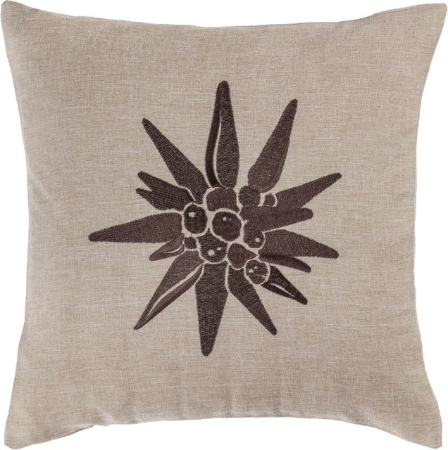 ERWIN M. Dekokissenbezug Alpino mit Blumen-Motiv in Sand, B/L: 40 x 40 cm - Bild 1