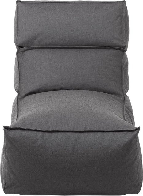 Blomus Lounger Stay Outdoor Liege in Coal mit wasserabweisendem Textil und EPS-Perlen, Länge: 157 cm - Bild 1