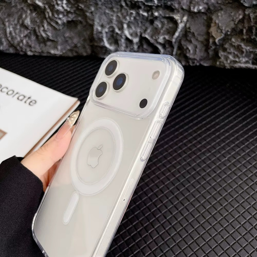 Transparente Magnet-Handyhülle für Apple iPhone kompatibel mit MagSafe, Clear Cover - Bild 5