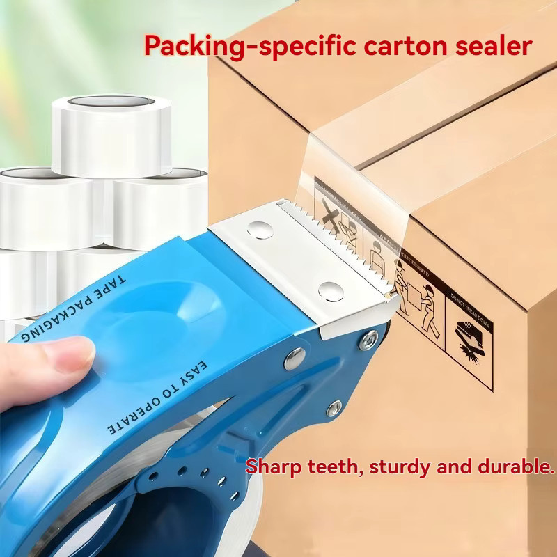 Praktischer Klebeband-Schneider von Rxpress Warehouse als transparenter Klebeband-Versiegler aus Metall und Kunststoff - Bild 1