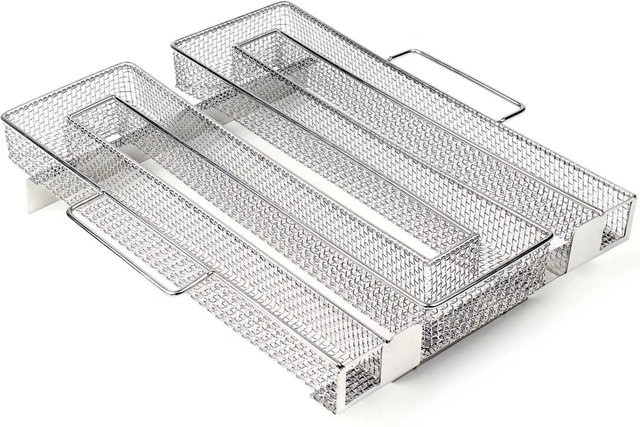 Wiltec BBQ Sparbrand Kaltrauchgenerator aus Edelstahl in Silber, B/T/H: 22,5 x 22,5 x 5 cm - Bild 1