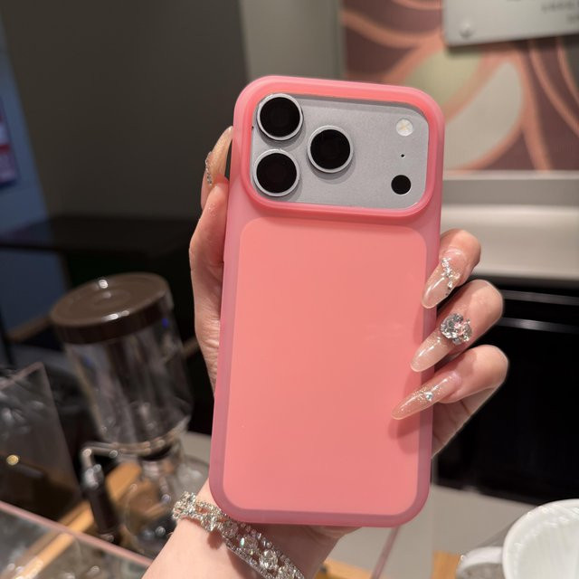 Rui Di Jello Stoßstangen Hülle für iPhone 17, 16, 15 Pro Max und 17 Pro in Rosa, Mattes Macaron Design, Stoßfest und Luxuriös - Bild 1