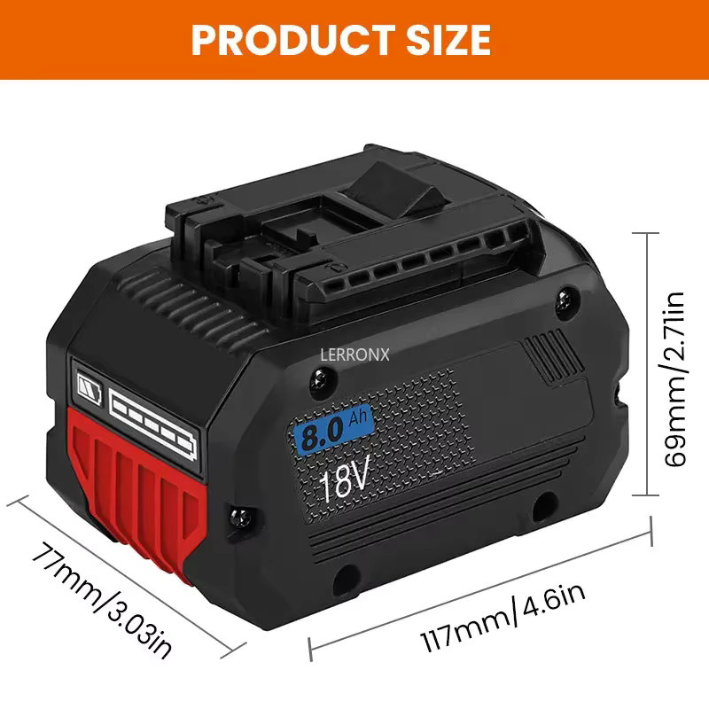 Bosch Li-Ionen-Akku 18 V 8000 mAh mit 21700 Zellen für PorCore BAT609 BAT610G BAT618G BAT620 BAT622 und GSR18V-LI - Bild 6