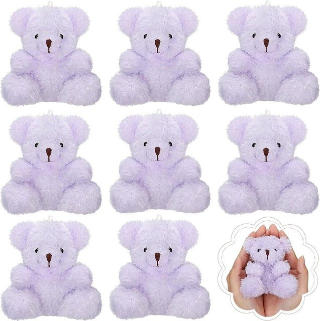 Linyi toy Mini Bär Plüschtier, 12-teiliges Set, violett - Bild 1