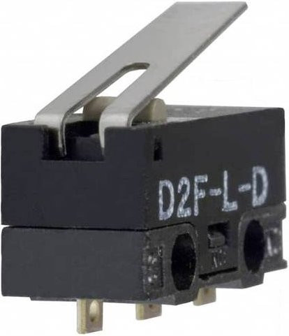Omron D2F-L-D Mikroschalter Schwarz 30 V/DC 2A - Bild 1
