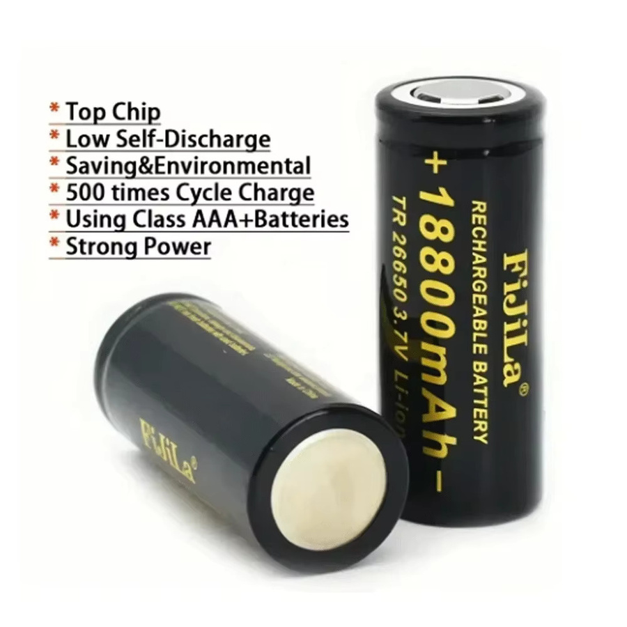 Koonenda 26650 Lithium-Ionen Akku 18800 mAh 3,7 V in Schwarz für LED-Taschenlampen und Suchscheinwerfer - Bild 3