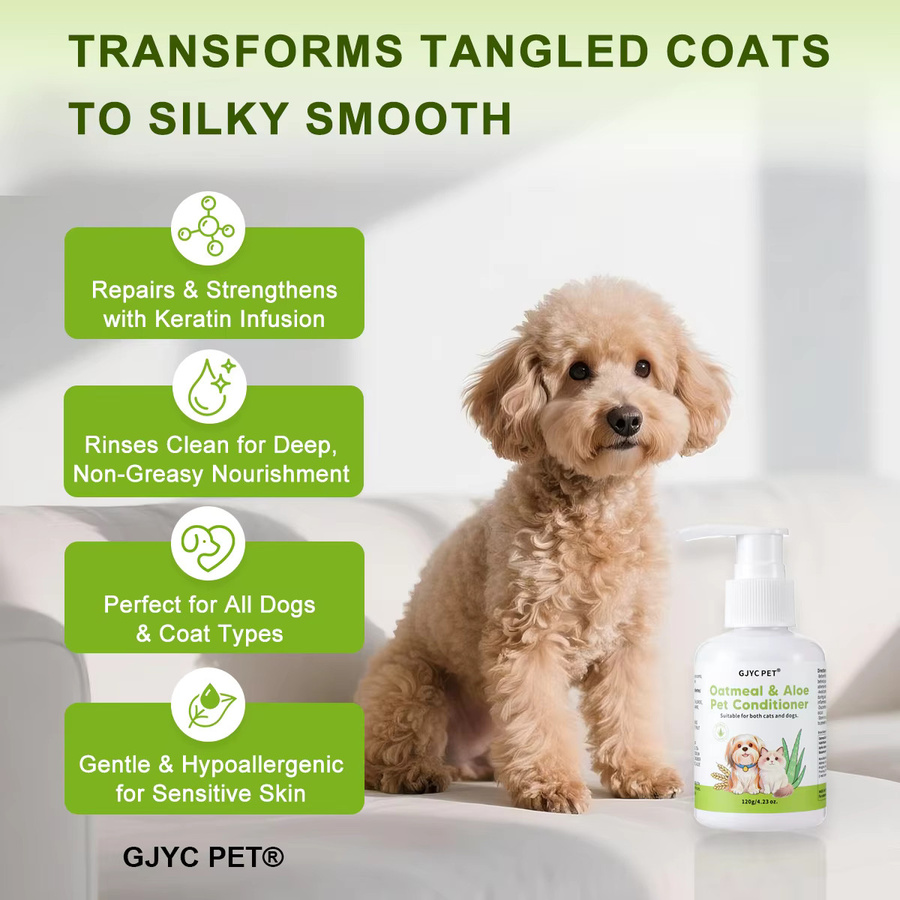 GJYC PET Tierpflege-Conditioner für Hunde und Katzen, Hafer-Aloe, empfindliche Haut - Bild 2