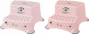Keeeper Kids Tritthocker Igor Minnie in Nordic-Pink mit Aufdruck und Anti-Rutsch-Füßen - Bild 1