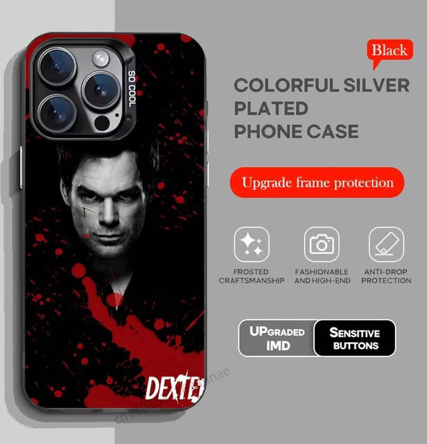 Mart122 Handyhülle Dexter Morgan für iPhone 14 Plus, Schwarz, Weiche Hülle - Bild 1