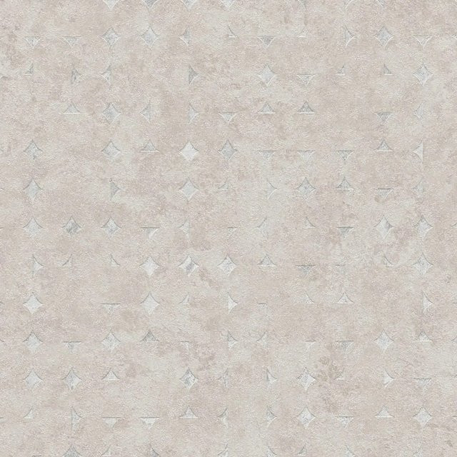 PROFHOME Grafik Tapete Used Look mit Glanzeffekt in Beige und Silber, Vlies, Breite: 0,53 m, Länge: 10,05 m - Bild 1