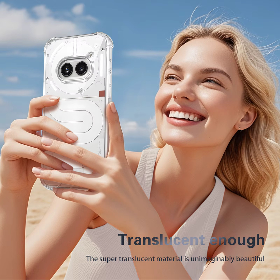 Transparente Nothing Phone 2A Plus Hülle mit stoßfestem Silikon-Stoßfänger und Airbag-Rückseite für Nothing Phone 2A - Bild 3