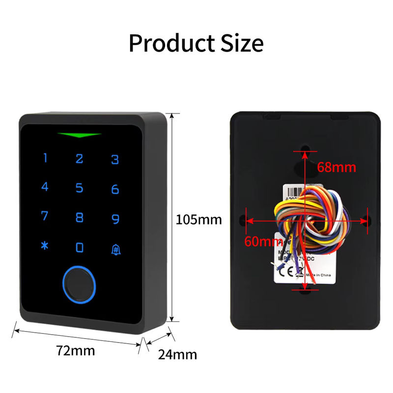 LUCKING DOOR Intelligentes WLAN-Fingerabdruck-Türschloss mit Tastatur und Tuya App Unterstützung, Wasserdichter RFID-Kartenleser mit Wiegand Zugangskontrolle - Bild 4