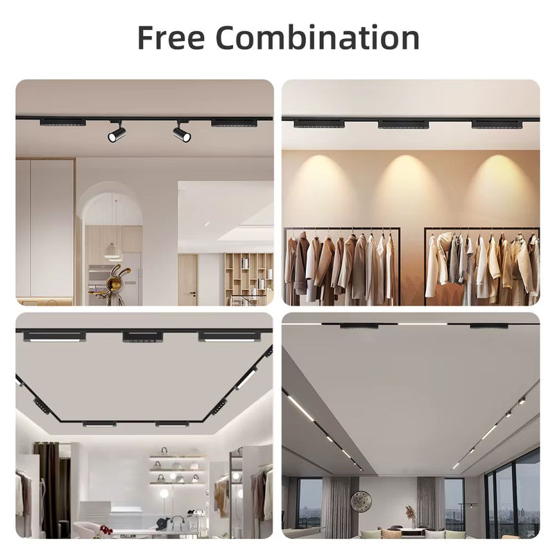 CANMEIJIA LED-Schienenstrahler-Set aus Aluminium für Innenbeleuchtung und Bekleidungsgeschäfte in Schwarz oder Weiß - Bild 6