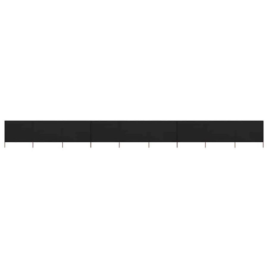 vidaXL 9-teiliges Windschutzgewebe Schwarz B: 1200 cm, H: 80 cm - Bild 2