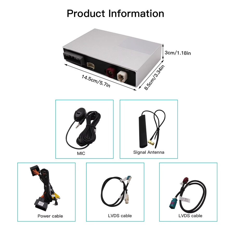 AUTOABC Wireless CarPlay und Android Auto Adapter für VW Touareg mit 8-Zoll-Display und RNS850 (2010-2018) - Bild 5