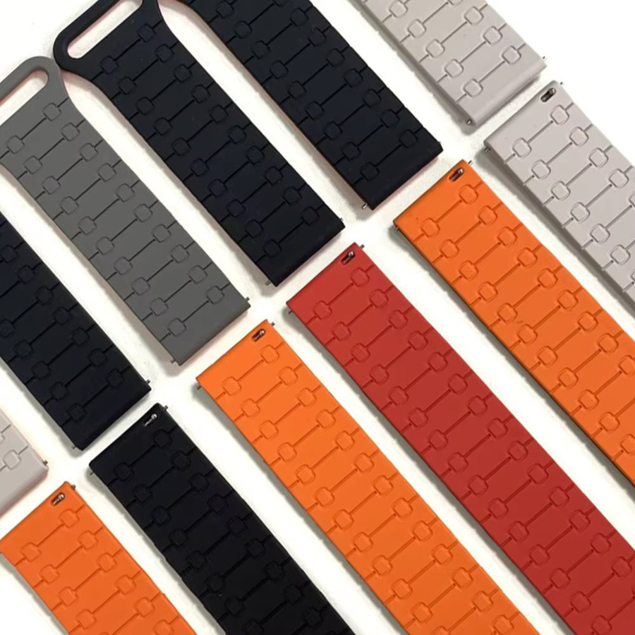 Correa Uhrenarmband Silikon, Magnetisch, Schwarz, Unisex - Bild 3