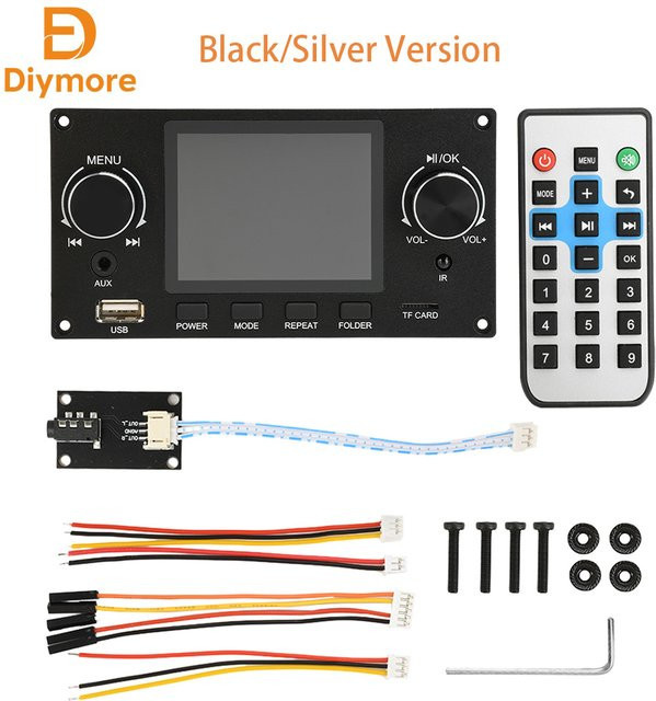 diymore Bluetooth Audio-Dekodierungsplatinenmodul mit 2,8-Zoll-TFT-Farbbildschirm, I2S Digital Audio-Ausgang, 24 Bit, Schwarz - Bild 1
