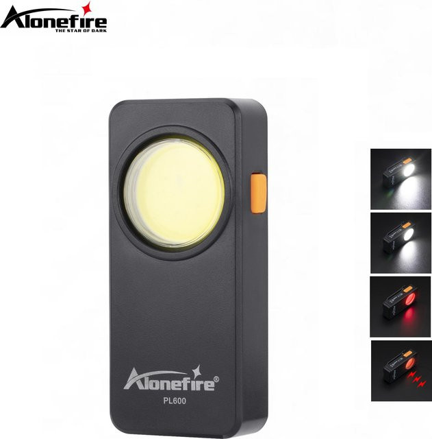 Alonefire PL600 USB wiederaufladbare tragbare Notleuchte in Schwarz - Bild 1