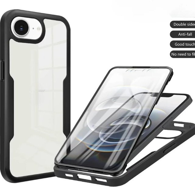 Stoßfeste Acryl-Vollschutz-Case für Apple iPhone 17E und iPhone 17 sowie 16 Pro Max, transparenter Soft-Frame-Bumper mit iOS-Kompatibilität - Bild 1