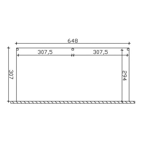 Skan Holz Terrassenüberdachung Monza aus Aluminium in Weiß mit Verbund-Sicherheits-Glas, B/T/H: 648 x 307 cm - Bild 3
