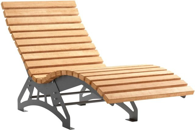 SOTECH Gartenliege LOUNGER Komplett Set aus Edelstahl und Lärche in Schwarz - Bild 1