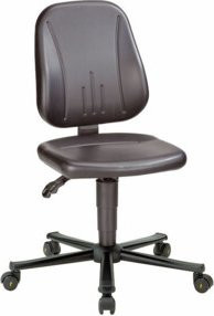 bimos Arbeitsdrehstuhl ESD Unitec 2, schwarz, Kunstlederbezug, Sitzhöhe: 44 - 62 cm - Bild 1